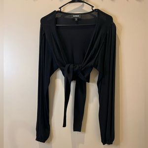Express / Wrap top/ tie top/ front tie crop top/ size extra small